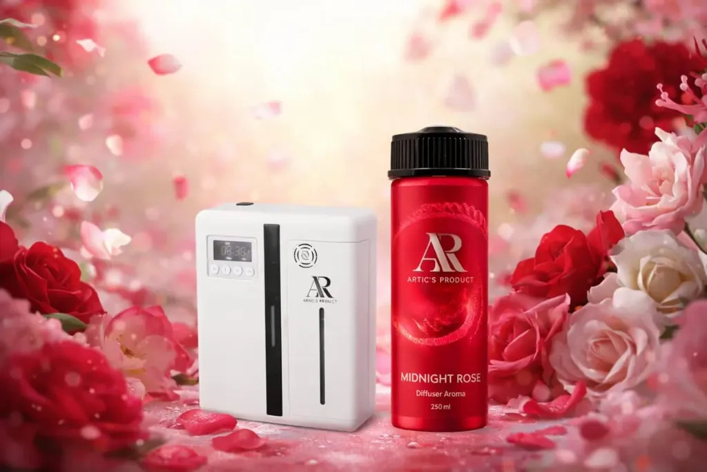 Diffuser Machine + 250ML Midnight Rose Scent Liquid Combo Set