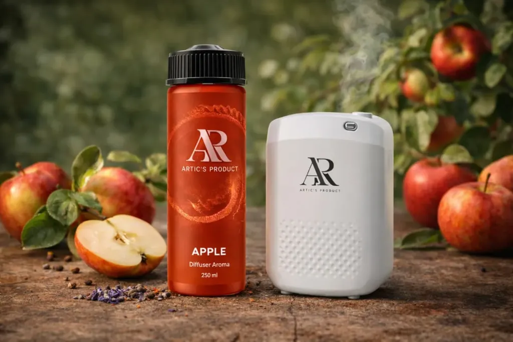 Advanced Electric Diffuser Machine +Apple Scent Liquid 250ML Combo Set