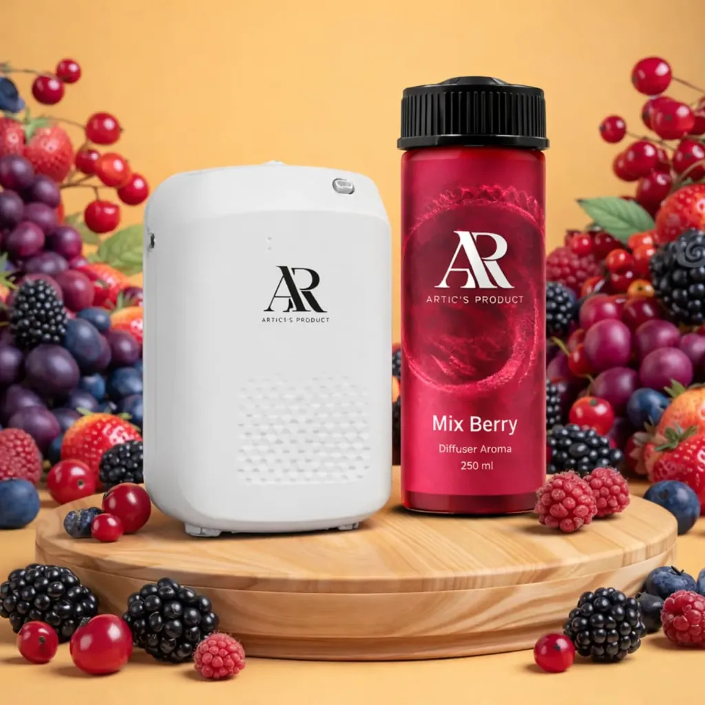 Advanced Electric Diffuser Machine + Mix Berry Fragrance Liquid 250ML Combo Set